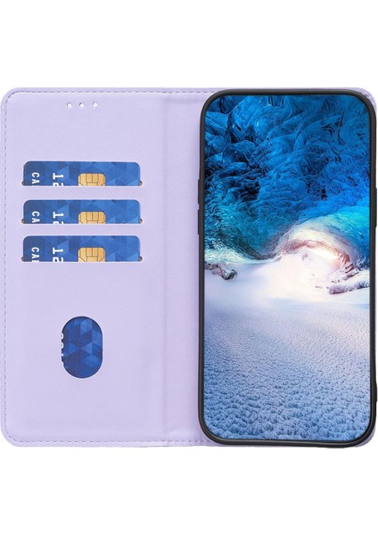 Xstepcase Apple iPhone 13 Pro 6.1 Pu Deri Telefon Kılıf Kart Yuvaları Katlama Stand Kapağı (Yurt Dışından)