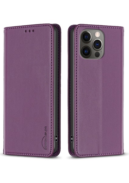 Xstepcase Apple iPhone 12/12 Pro 6.1 Pu Deri Telefon Kılıf Kartı Yuvası Stand Flip Cover (Yurt Dışından)