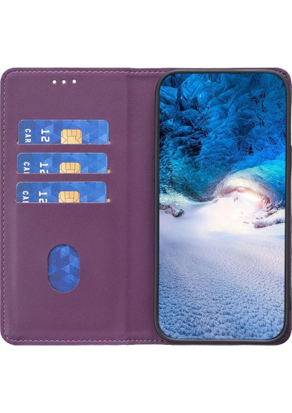 Xstepcase Apple iPhone 12/12 Pro 6.1 Pu Deri Telefon Kılıf Kartı Yuvası Stand Flip Cover (Yurt Dışından)
