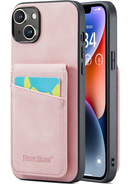 Xstepcase Apple iPhone 14 Plus Kart Yuvaları Için Kickstand Telefon Kasası Rfıd Blowantıct Pu Deri+Tpu Arka Kapak (Yurt Dışından)