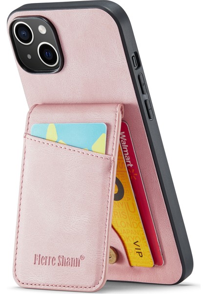Xstepcase Apple iPhone 14 Plus Kart Yuvaları Için Kickstand Telefon Kasası Rfıd Blowantıct Pu Deri+Tpu Arka Kapak (Yurt Dışından)