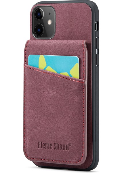 Xstepcase Apple iPhone 11 Crazy Horse Doku Pu Deri+Tpu Kart Yuvası Kılıfı (Yurt Dışından)