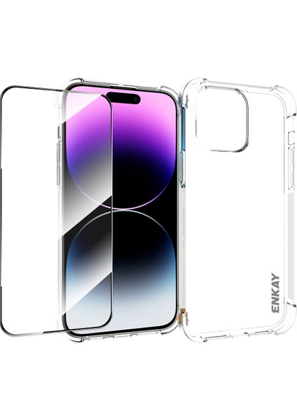 Xstepcase Apple iPhone 14 Pro Max Tpu Için Telefon Kılıfı Yüksek Alüminyum Silicon Cam Ekran Filmi (Yurt Dışından)