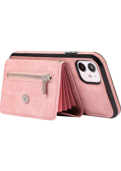 Xstepcase Apple iPhone 12 Mini 5.4 Rfıd Blooking Kart Çantası Anti Drop Anti-Drop Telefon Kasası Kickstand Pu Deri+Tpu Kapak (Yurt Dışından) modelleri