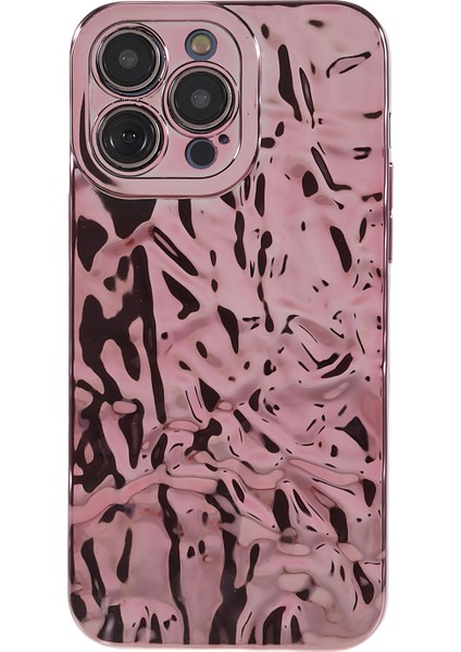 Xstepcase Apple iPhone 14 Pro, Elektrokaplama Kırışmış Eşzamansız Esnek Tpu Kapak Için (Yurt Dışından)