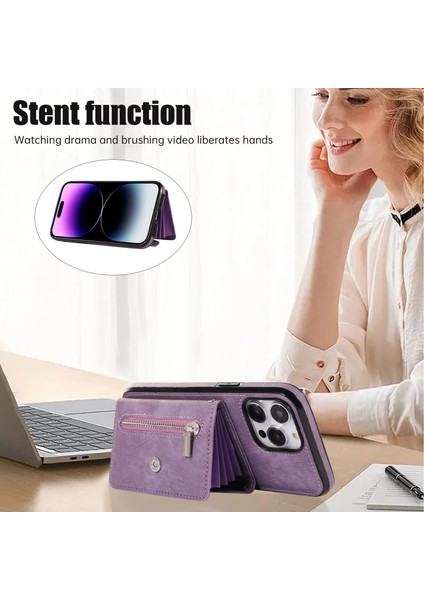 Xstepcase Apple iPhone 14 Pro Max Pu Deri+Tpu Telefon Kılıfı Kickstand Arka Kapak Rfıd Engelleme Kart Çantası (Yurt Dışından) indirimleri