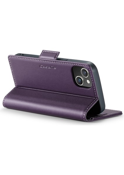 Xstepcase Apple iPhone 13 Mini 5.4 Rfıd Deri Kılıf Litchi Doku Flip Stand Cüzdan Telefon Kapağı (Yurt Dışından)