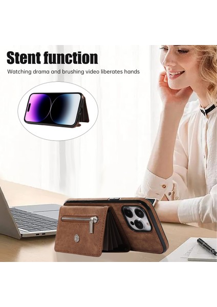 Xstepcase Apple iPhone 14 Pro Max Pu Deri+Tpu Telefon Kılıfı Kickstand Arka Kapak Rfıd Engelleme Kart Çantası (Yurt Dışından) indirimleri