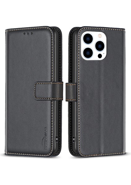 Xstepcase Apple iPhone 13 Pro Max 6.7 Deri Cüzdan Kasası Flip Stant Koruyucu Telefon Kapağı (Yurt Dışından)