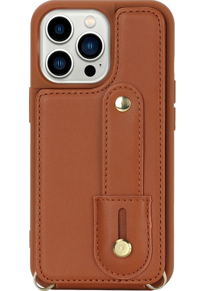 Xstepcase Apple iPhone 12/12 Pro Kart Tutucu Için Telefon Kılıfı Bileklik Kickstand Pu Deri+Tpu Telefon Kapağı (Yurt Dışından)