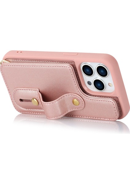 Xstepcase Apple iPhone 12/12 Pro Kart Tutucu Için Telefon Kılıfı Bileklik Kickstand Pu Deri+Tpu Telefon Kapağı (Yurt Dışından)