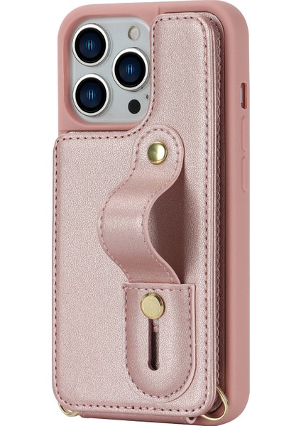 Xstepcase Apple iPhone 12/12 Pro Kart Tutucu Için Telefon Kılıfı Bileklik Kickstand Pu Deri+Tpu Telefon Kapağı (Yurt Dışından)