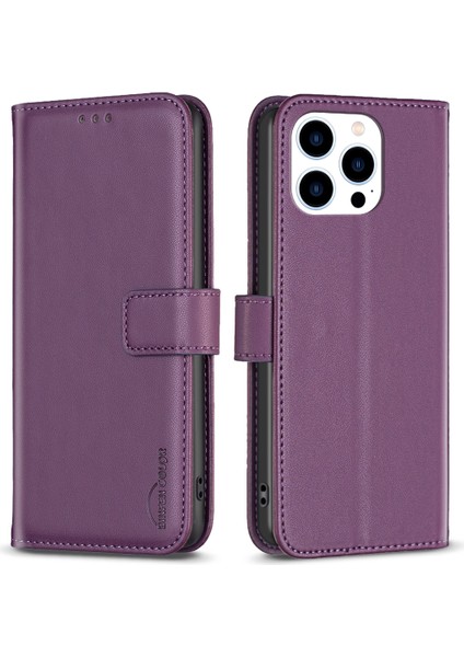 Xstepcase Apple iPhone 14 Pro Max Pu Deri Flip Cüzdan Kılıf Katlama Stand Telefon Kapağı (Yurt Dışından)