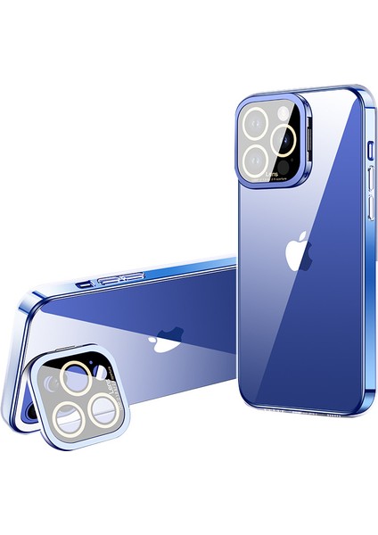 Xstepcase Apple iPhone 14 Pro Electrolecating Telefon Kılıfı Cam Kamera Film Kickstand Yumuşak Tpu Kapağı (Yurt Dışından)
