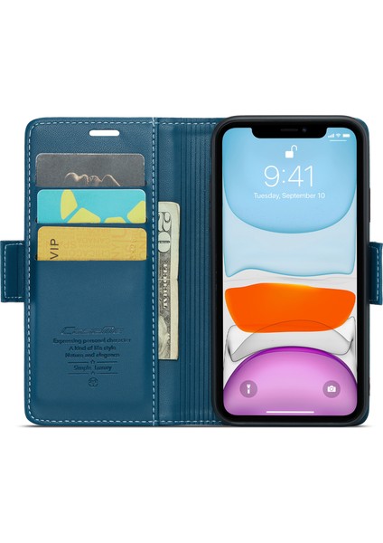 Xstepcase Apple iPhone 11 Pu Deri Flip Kapak Rfıd Engelleme Koruyucu Kılıf Için Cüzdan Telefon Kılıfı (Yurt Dışından)