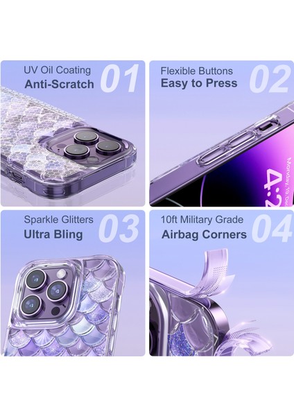 Xstepcase Apple iPhone 14 Pro Telefon Kılıfı Çizgiye Döküm Tpu+Pet Iml Kapak (Yurt Dışından)