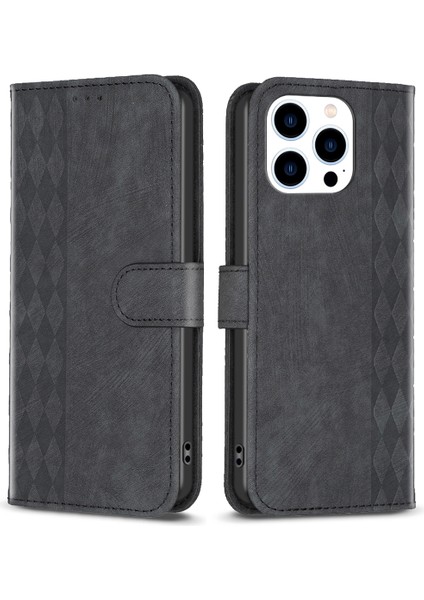 Xstepcase Apple iPhone 14 Pro Damla Dayanıklı Pu Deri+Tpu Flip Cover Baskılı Desen Cüzdan Telefon Kılıfı (Yurt Dışından)