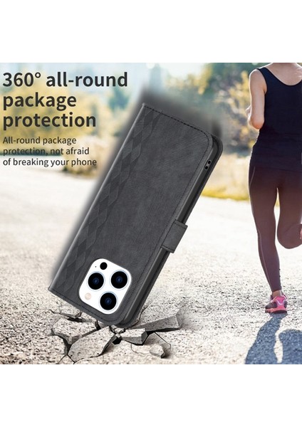 Xstepcase Apple iPhone 14 Pro Damla Dayanıklı Pu Deri+Tpu Flip Cover Baskılı Desen Cüzdan Telefon Kılıfı (Yurt Dışından)