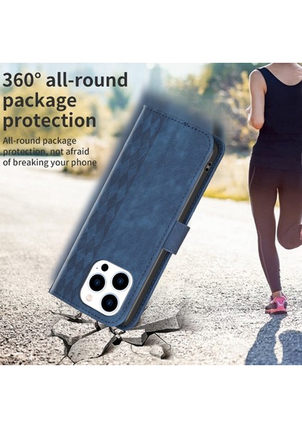 Xstepcase Apple iPhone 14 Pro Damla Dayanıklı Pu Deri+Tpu Flip Cover Baskılı Desen Cüzdan Telefon Kılıfı (Yurt Dışından)