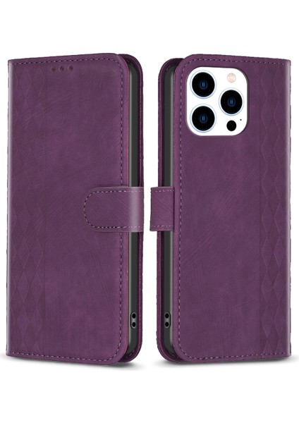 Xstepcase Apple iPhone 14 Pro Damla Dayanıklı Pu Deri+Tpu Flip Cover Baskılı Desen Cüzdan Telefon Kılıfı (Yurt Dışından)