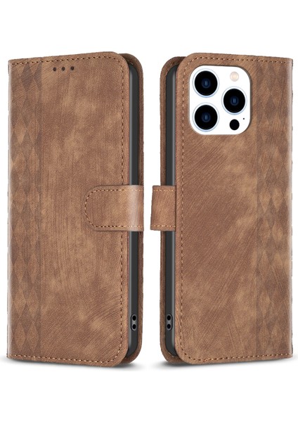 Xstepcase Apple iPhone 14 Pro Damla Dayanıklı Pu Deri+Tpu Flip Cover Baskılı Desen Cüzdan Telefon Kılıfı (Yurt Dışından)