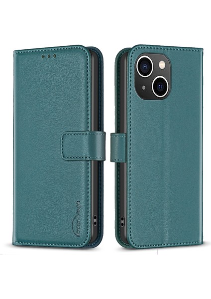 Xstepcase Apple iPhone 13/14 Çizgi Anti-Cratch Cüzdan Deri Telefon Kapağı Standı Manyetik Kapanış Telefon Kılıfı (Yurt Dışından)
