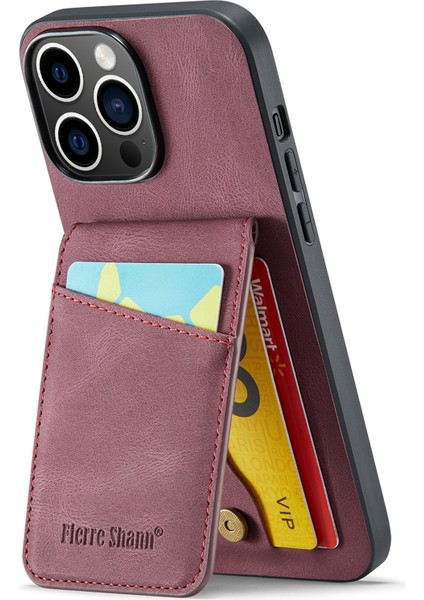 Xstepcase Apple iPhone 14 Pro Max Kickstand Telefon Kasa Kartı Tutucu Pu Deri + Tpu Kapağı (Yurt Dışından) fiyatları