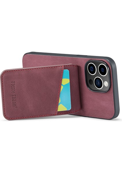 Xstepcase Apple iPhone 14 Pro Max Kickstand Telefon Kasa Kartı Tutucu Pu Deri + Tpu Kapağı (Yurt Dışından) fırsatları