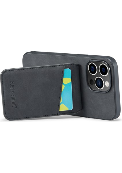Xstepcase Apple iPhone 14 Pro Max Kickstand Telefon Kasa Kartı Tutucu Pu Deri + Tpu Kapağı (Yurt Dışından)