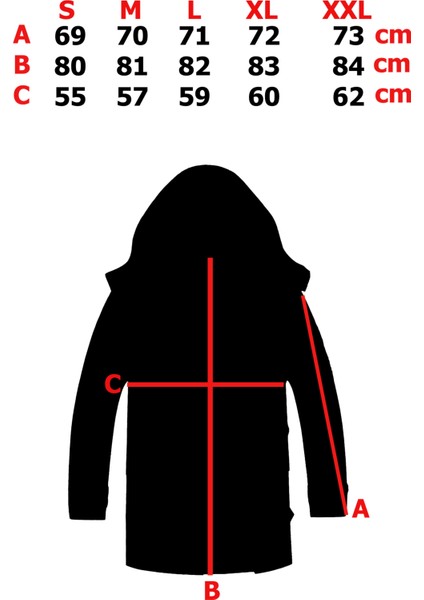 Alaska The Last Frontier Slim Fit Çıkarılabilir Kapüşonlu Su ve Soğuk Geçirmez Oxford Kumaş Uzun Parka Kaban--Siyah--