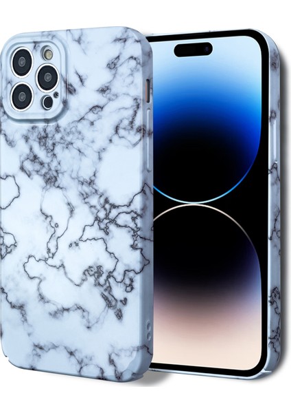Xstepcase Apple iPhone 14 Pro Sırt Protector Için Mermer Desen Bırak-Kötü Kılıf Sabit Pc Telefon Kapağı (Yurt Dışından)