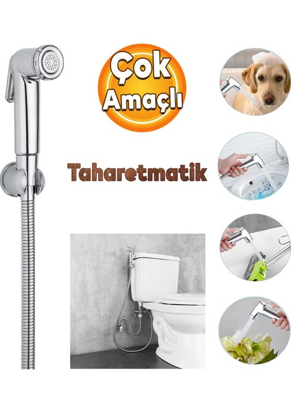 Ara Musluk Filtreli Tuvalet Wc Banyo Klozet Bide Taharet Musluğu Bebek Hayvan Araba Yıkama Musluğu