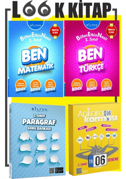 Bilfen Yayınları 2. Sınıf Ben Etkinlikli Matematik Türkçe Soru Bankası 2. Sınıf Paragraf Soru Bankası 2. Sınıf Ankara Karması