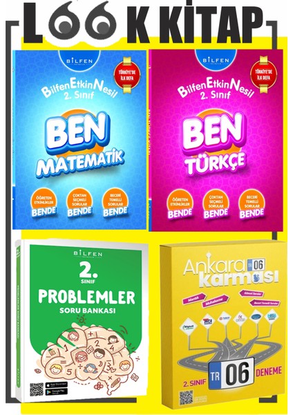 Bilfen Yayınları 2. Sınıf Ben Etkinlikli Matematik Türkçe Soru Bankası 2. Sınıf Problemler Soru Bankası 2. Sınıf Ankara Karması