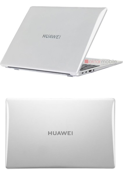 Huawei Matebook D16 2022 Uyumlu Kılıf Koruyucu Kapak Parlak Şeffaf Tasarım Hava Kanallı Tam Koruma