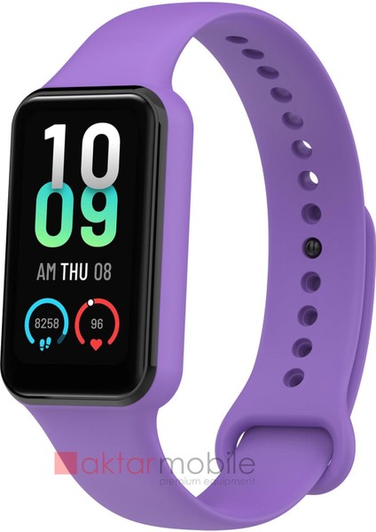 Amazfit Band 7 Silikon Kordon Premium Spor Kayış Tam Uyumlu Yumuşak Doku