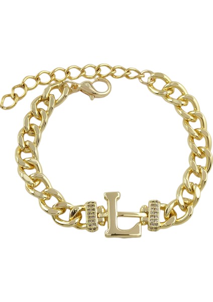 Gold L Harf Bileklik TRBILEK70361 fiyatları