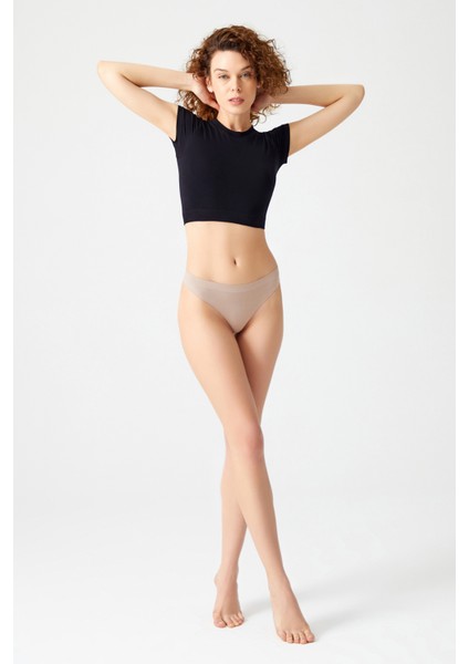 Bej Seamless Tanga Külot Thong fırsatları
