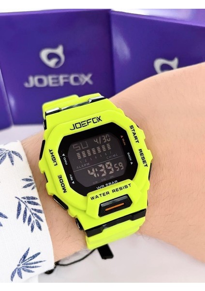 JOE.439 Joefox Digital Alarmlı-Zemin Aydınlatma-Kronometreli Unisex 3ATM Suya Dayanıklı Kol Saati