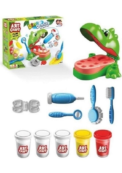 Oyuncak Dino Dişçi Oyun Hamuru Set Lisanslı