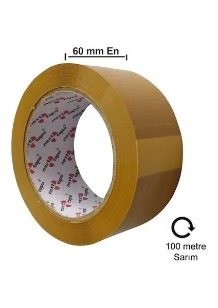 Next Tape Koli Bandı Taba Kahverengi 60 mm x 100 mt