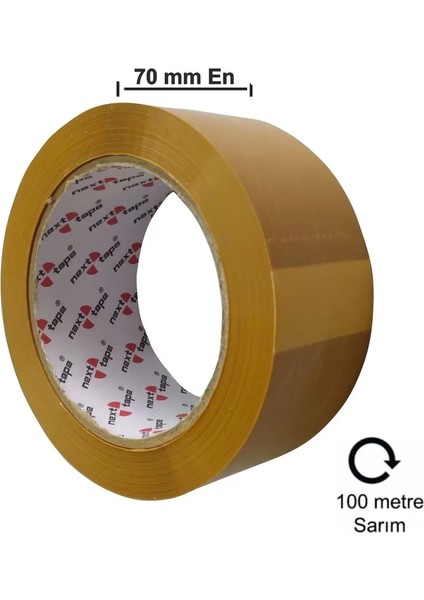 Next Tape Koli Bandı Taba Kahverengi 70 mm x 100 mt