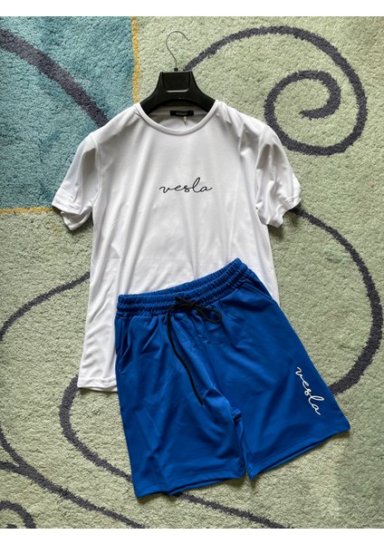 Kappa Kumaş El Yazısı Baskılı Erkek Spor Şort Tshirt Eşofman Takımı
