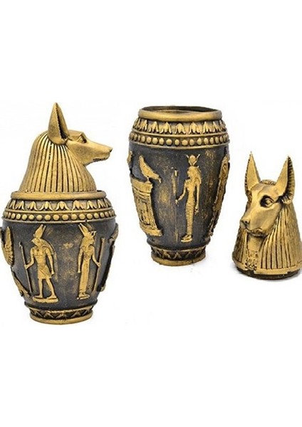 Antik Mısır Tanrısı Anubis Kapaklı Kutu