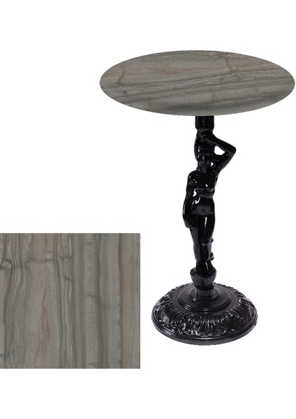Bistro Döküm Masa (Çipa Angel Werzalit Yuvarlak Q 60CM) - Magma