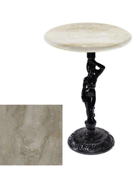 Bistro Döküm Masa (Çipa Angel Werzalit Yuvarlak Q 70CM) - Irony