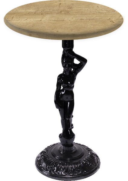 Bistro Döküm Masa (Çipa Angel Werzalit Yuvarlak Q 70CM) - Avalone Pine