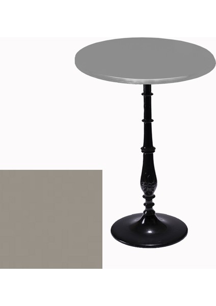 Bistro Döküm Masa (ÇIPA-6006 Werzalit Yuvarlak Q 60CM) - Koyu Gri