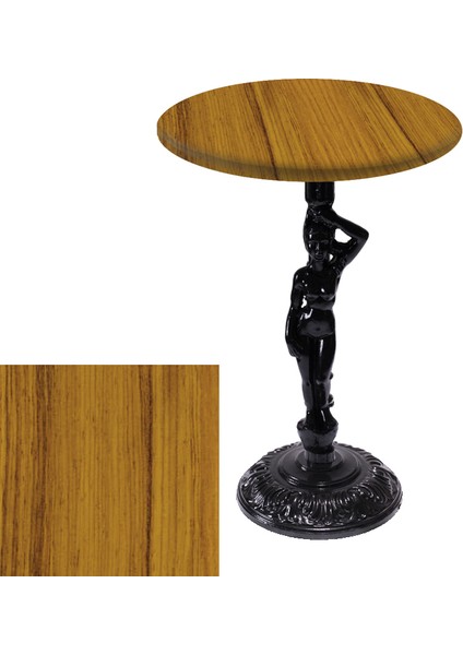 Bistro Döküm Masa (Çipa Angel Werzalit Yuvarlak Q 70CM) - Real Teak