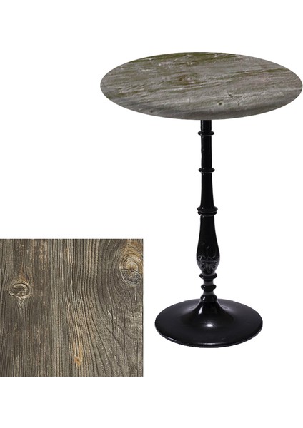 Bistro Döküm Masa (ÇIPA-6006 Werzalit Yuvarlak Q 70CM) - Old Pine